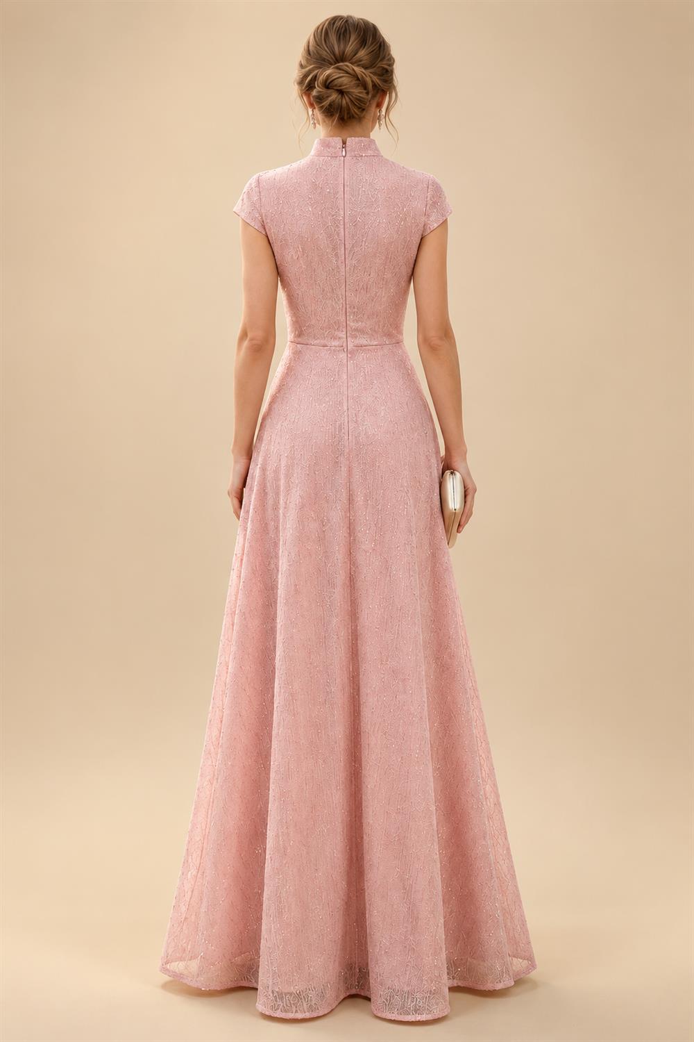 Jacquard Sheath/Column V-Neck Floor-Length Mother of the Bride & Groom Dresses with Ruffles & Ruched Waist (SHI22501058)