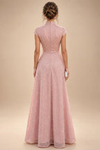 A-Line/Princess V-Neck Floral Embroidery Maxi Mother of the Bride & Groom Dresses with Ruched Waist (SHI22501624)