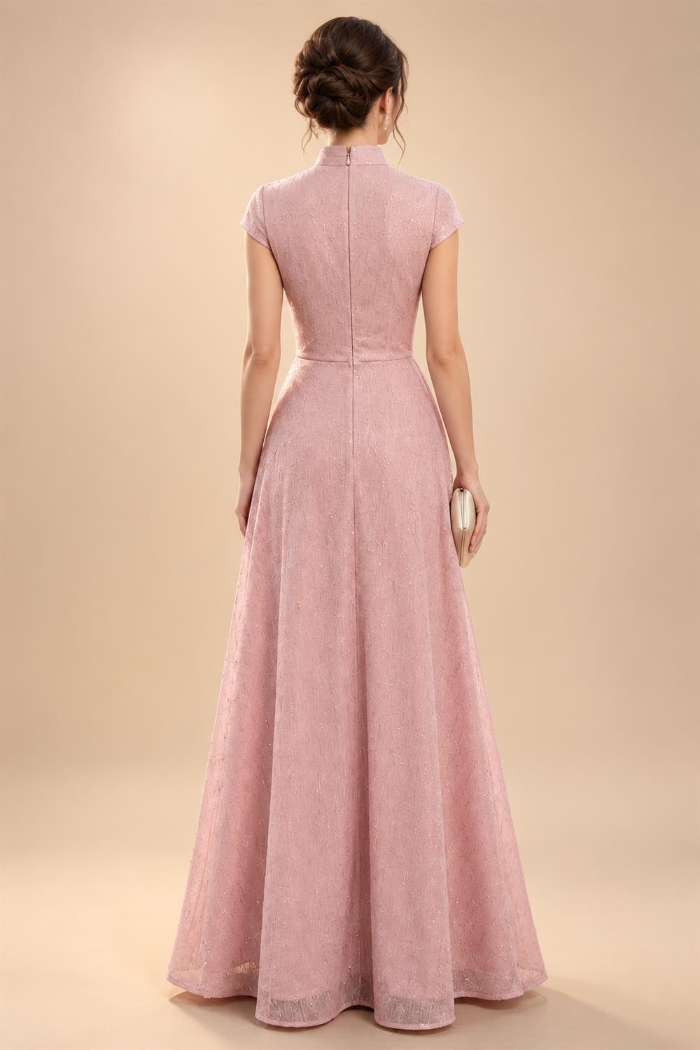 A-Line/Princess V-Neck Chiffon Floor-Length Mother of the Bride & Groom Dresses with Lace Appliques & Pleats (SHI22501670)