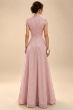 A-Line Floral Sequin Lace Floor-Length Mother of the Bride & Groom Dresses with Ruched Satin Bodice (SHI22500639)