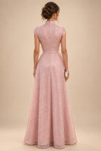 A-Line/Princess V-Neck Velvet Floor-Length Mother of the Bride & Groom Dresses with Ruched Waist (SHI22501614)