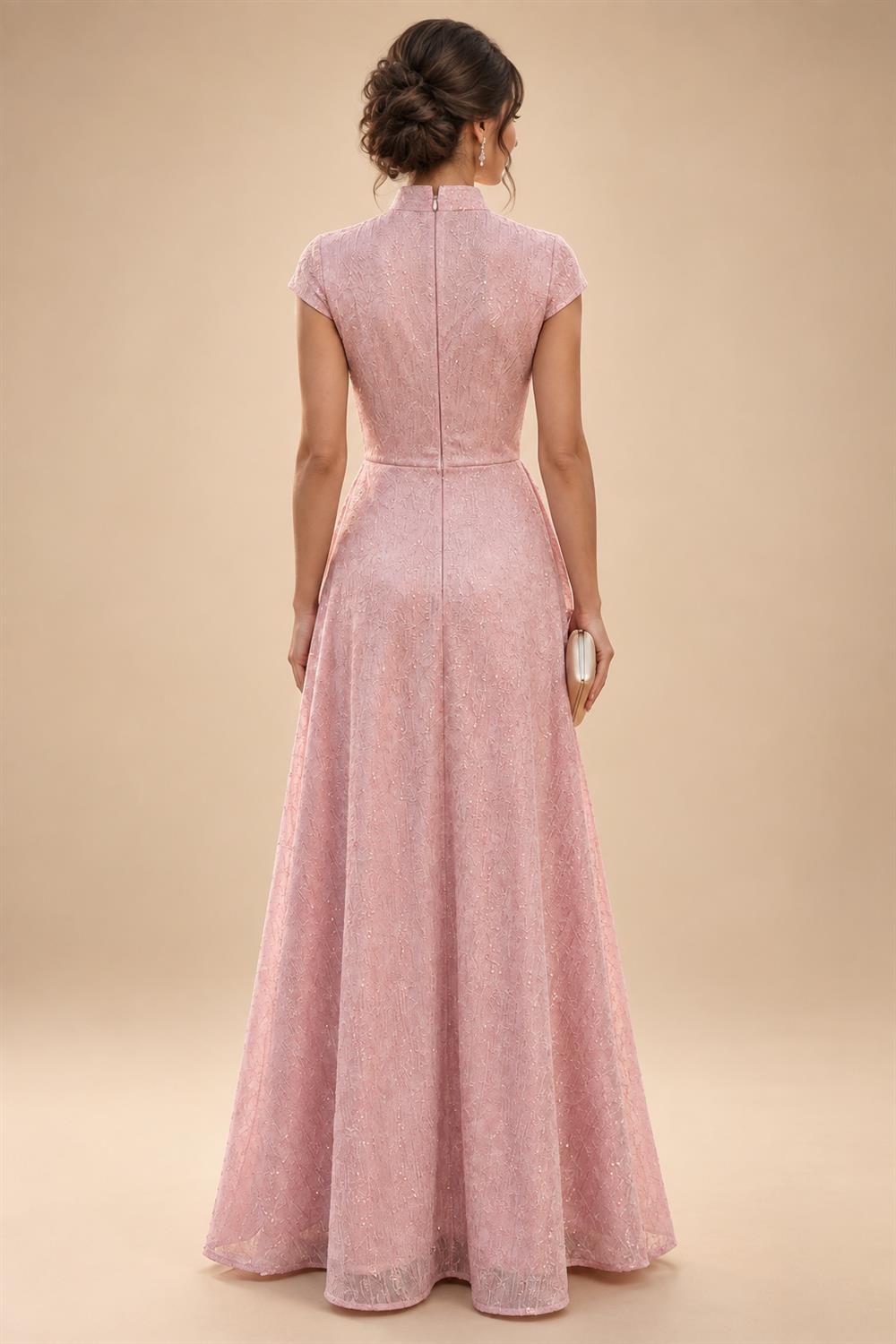 Floral Print A-Line/Princess Scoop Neck Tea-Length Mother of the Bride & Groom Dresses with Tiered Layers & Ruched Waist (SHI22501120)