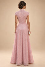 Floral Print A-Line/Princess Scoop Neck Tea-Length Mother of the Bride & Groom Dresses with Tiered Layers & Ruched Waist (SHI22501120)