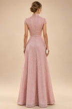 Mermaid Scoop Long Sleeve Floor Length Mother of the Bride Dresses with Peplum & Appliques (SHI22500269)