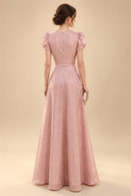 A-Line/Princess One Shoulder Tea-Length Mother of the Bride & Groom Dresses with Ruffles & Ruched Waist (SHI22501283)