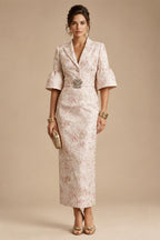 Sheath/Column V-Neck Sequin Maxi Mother of the Bride & Groom Dresses with Ruched Waist & Side Sash (SHI22501697)