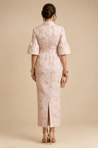 Sheath/Column One Shoulder Floral Embroidery Floor-Length Mother of the Bride & Groom Dresses with Side Draped Sash (SHI22501617)