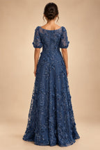 A-Line/Princess One Shoulder Floral Embroidery Floor-Length Mother of the Bride & Groom Dresses for Women (SHI22501656)