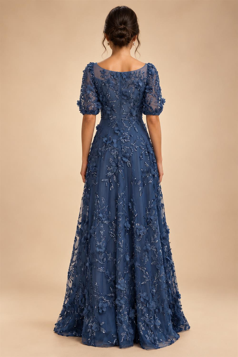A-Line/Princess One Shoulder Floral Embroidery Floor-Length Mother of the Bride & Groom Dresses for Women (SHI22501656)