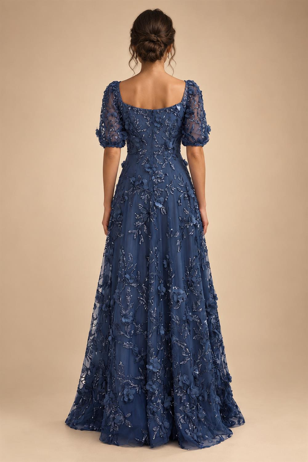 A-Line/Princess Sweetheart Chiffon Maxi Mother of the Bride & Groom Dresses with Lace Appliques & Ruched Bodice (SHI22501637)