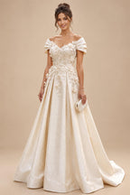 A-Line/Princess V-Neck Chiffon Maxi Mother of the Bride & Groom Dresses with Feather Trim & Pleats (SHI22501651)