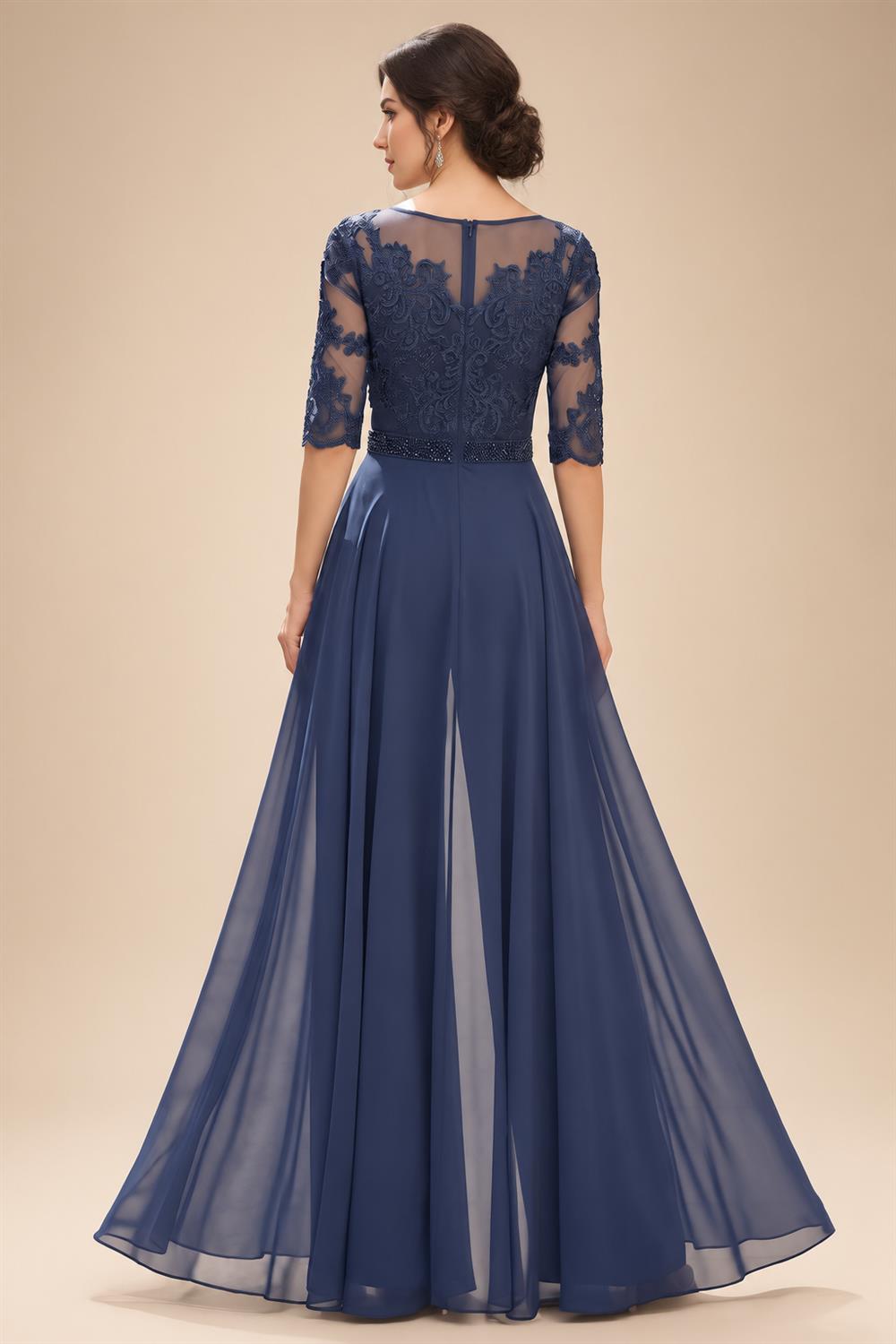 Scoop Neck Chiffon Floor-Length Mother of the Bride & Groom Jumpsuit with Lace Appliques (SHI22501558)