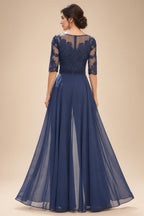 Scoop Neck Chiffon Floor-Length Mother of the Bride & Groom Jumpsuit with Lace Appliques (SHI22501558)