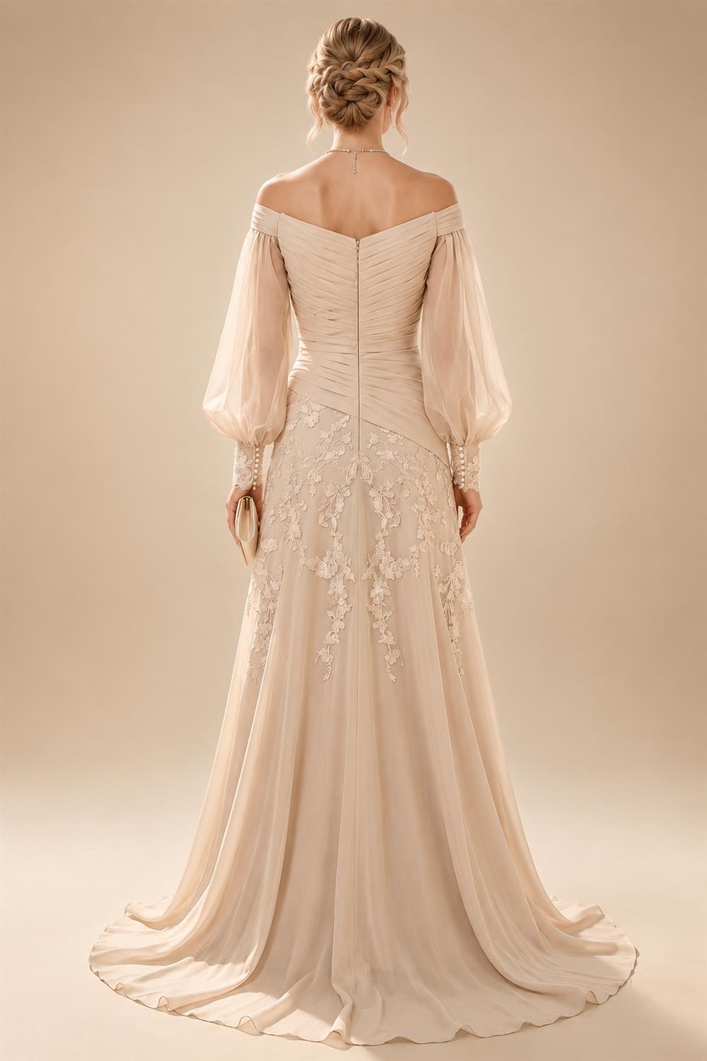 Scoop Neck Chiffon Floor-Length Mother of the Bride & Groom Jumpsuit with Lace Appliques (SHI22501558)