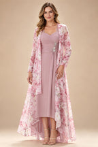 Sheath/Column Scoop Neck Lace Appliques Maxi Mother of the Bride & Groom Dresses with Ruched Waist & Sequin (SHI22501632)