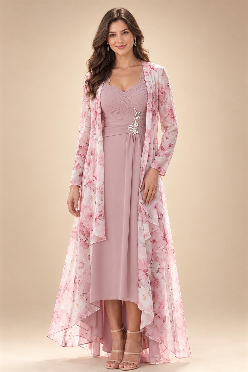 A-Line/Princess V-Neck Velvet Floor-Length Mother of the Bride & Groom Dresses with Ruched Waist (SHI22501614)