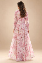 A-Line/Princess Off Shoulder Chiffon Maxi Mother of the Bride & Groom Dresses with Lace Appliques, Rhinestone & Pleats (SHI22501655)