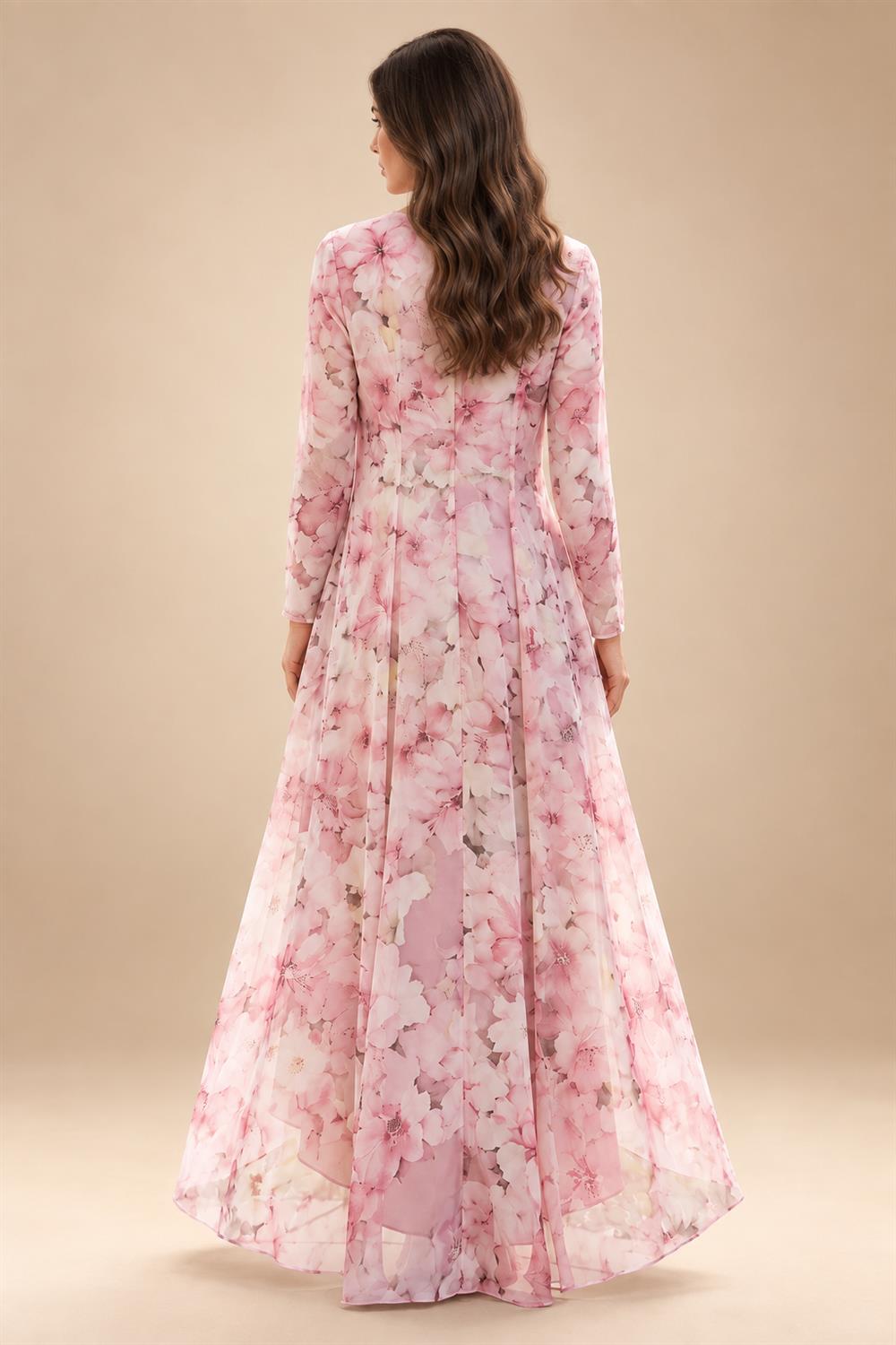 A-Line/Princess Off Shoulder Chiffon Maxi Mother of the Bride & Groom Dresses with Lace Appliques, Rhinestone & Pleats (SHI22501655)