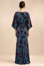 Sheath/Column Scoop Neck Velvet Floor-Length Mother of the Bride & Groom Dresses with Ruched Waist & Pockets (SHI22501602)