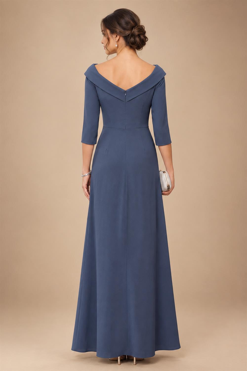 A-Line/Princess Off Shoulder Chiffon Floor-Length Mother of the Bride & Groom Dresses with Lace Appliques & Pleats (SHI22501566)