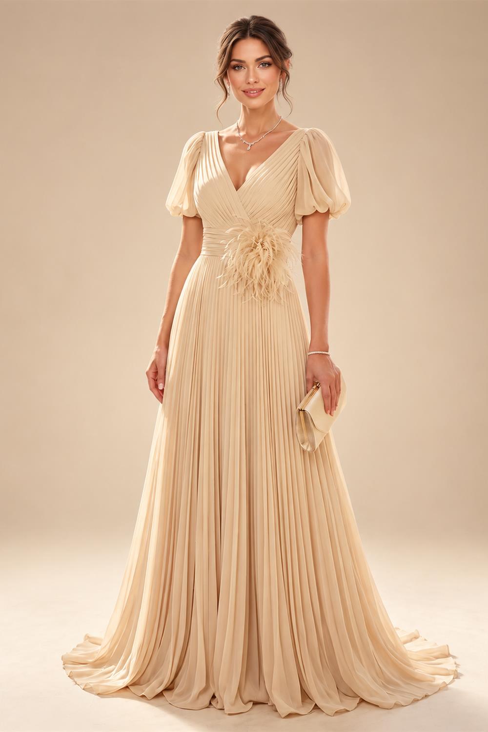 Scoop Neck Chiffon Floor-Length Mother of the Bride & Groom Jumpsuit with Lace Appliques (SHI22501558)