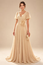 Scoop Neck Chiffon Floor-Length Mother of the Bride & Groom Jumpsuit with Lace Appliques (SHI22501558)