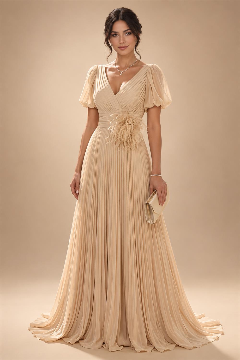 A-Line/Princess Off Shoulder Chiffon Floor-Length Mother of the Bride & Groom Dresses with Lace Appliques & Pleats (SHI22501566)