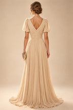 Scoop Neck Chiffon Floor-Length Mother of the Bride & Groom Jumpsuit with Lace Appliques (SHI22501558)
