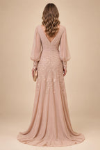 A-Line/Princess Scoop Neck Chiffon Floor-Length Mother of the Bride & Groom Dresses with Lace Appliques & Pleats (SHI22501611)