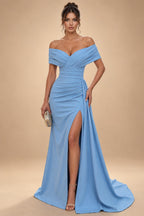Sheath/Column Off Shoulder Chiffon Floor-Length Mother of the Bride & Groom Dresses with Lace Appliques (SHI22501551)