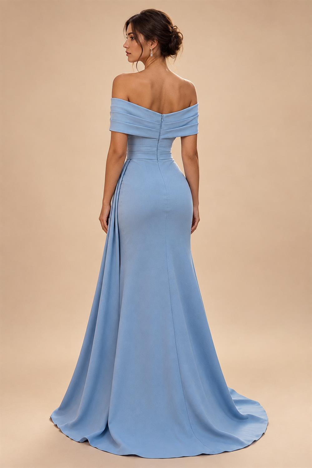 Sheath/Column Off Shoulder Chiffon Floor-Length Mother of the Bride & Groom Dresses with Lace Appliques (SHI22501551)
