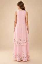 Chiffon A-Line/Princess Scoop Neck Floor-Length Mother of the Bride & Groom Dresses with Floral Embroidery (SHI22501221)