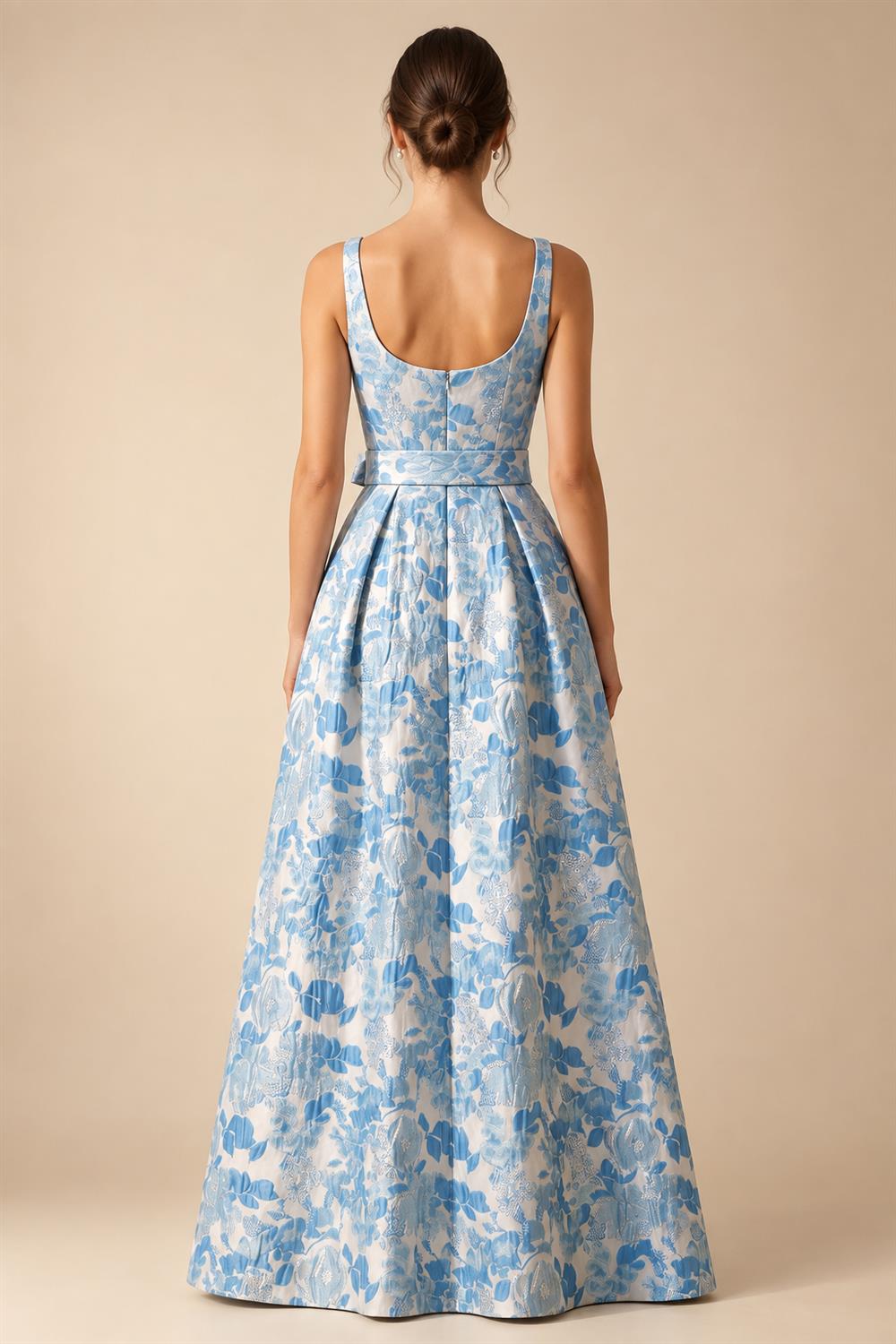 A-Line/Princess Strapless Jacquard Mini Homecoming Dresses with Bow & Pearls (SHI22370552)