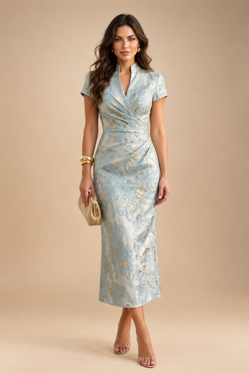 A-Line/Princess Scoop Neck Chiffon Floor-Length Mother of the Bride & Groom Dresses with Tiered Layers & Ruffles (SHI22501612)