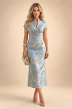 A-Line/Princess Scoop Neck Satin High-Low Mother of the Bride & Groom Dresses with Lace Appliques, Ruffles & Pleats (SHI22501633)
