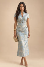 Sheath/Column Off Shoulder Chiffon Floor-Length Mother of the Bride & Groom Dresses with Lace Appliques (SHI22501551)