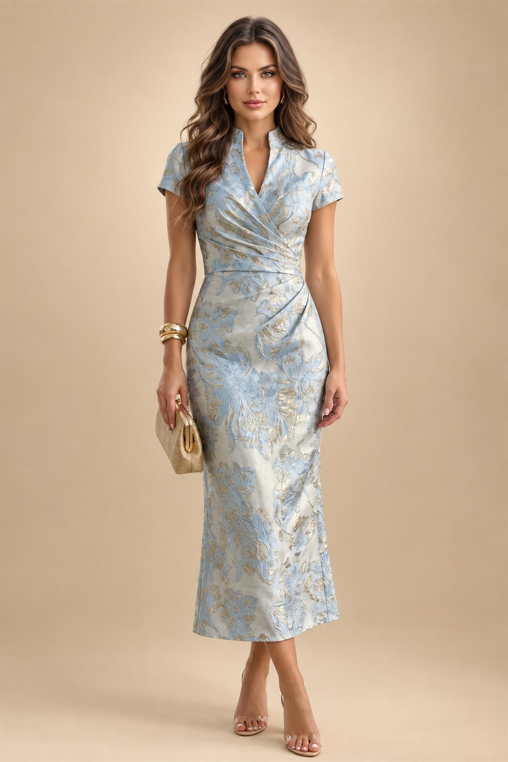 A-Line/Princess One Shoulder Floral Embroidery Floor-Length Mother of the Bride & Groom Dresses for Women (SHI22501656)
