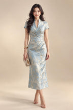 Sheath/Column Floral Lace Mother of the Bride & Groom Dresses with Rhinestones (SHI22500658)