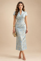 Jumpsuit Scoop Neck Chiffon Floor-Length Mother of the Bride Pantsuits with Rhinestones (SHI22501658)
