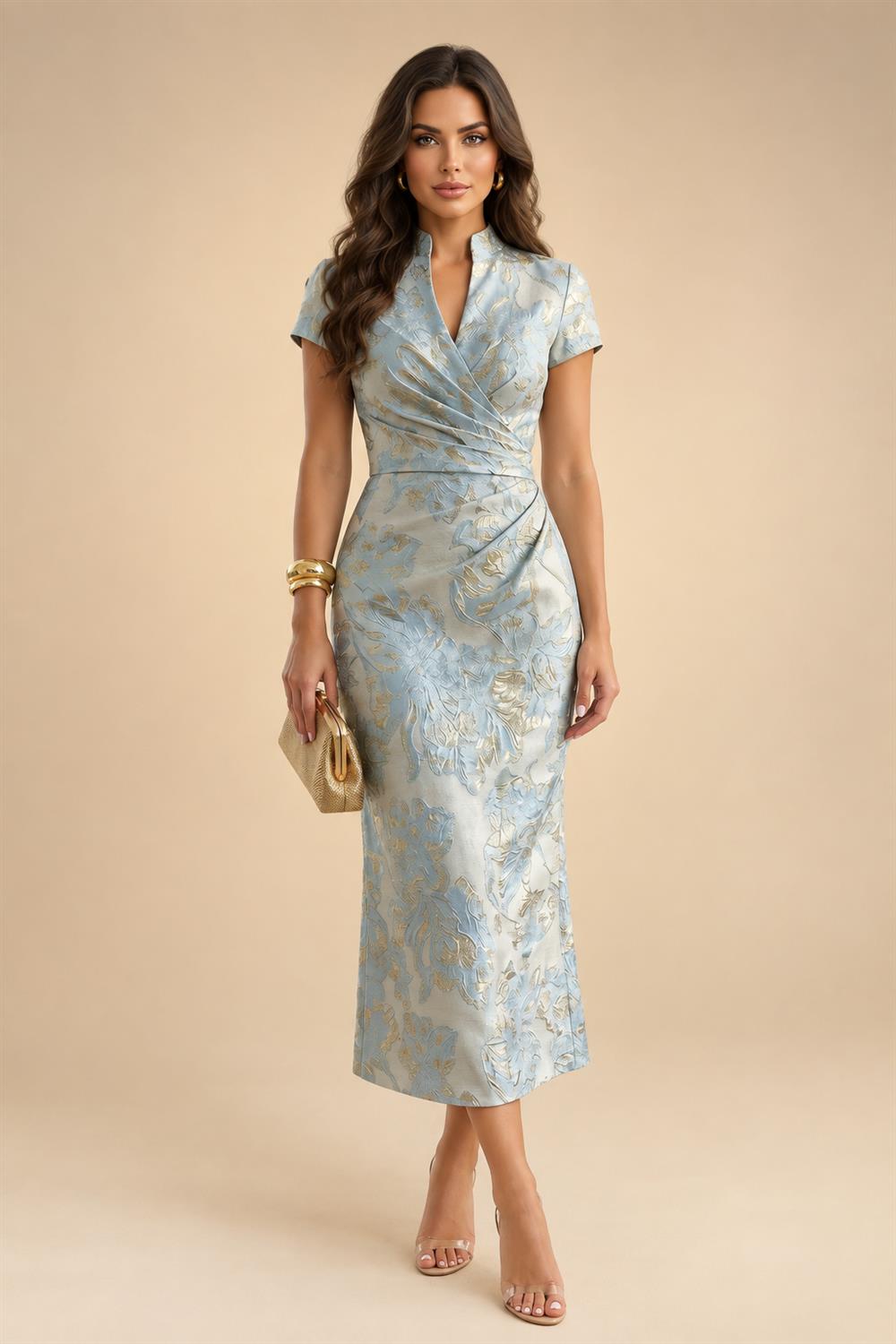 A-Line/Princess Strapless Jacquard Mini Homecoming Dresses with Bow & Pearls (SHI22370552)