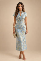 Sequin Bodycon Strapless Short Homecoming Dresses with Corset & Ruched Waist (SHI24200411)