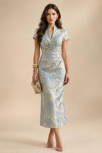 A-Line/Princess Off Shoulder Chiffon Floor-Length Mother of the Bride & Groom Dresses with Sequin, Lace Appliques & Pleats (SHI22501662)