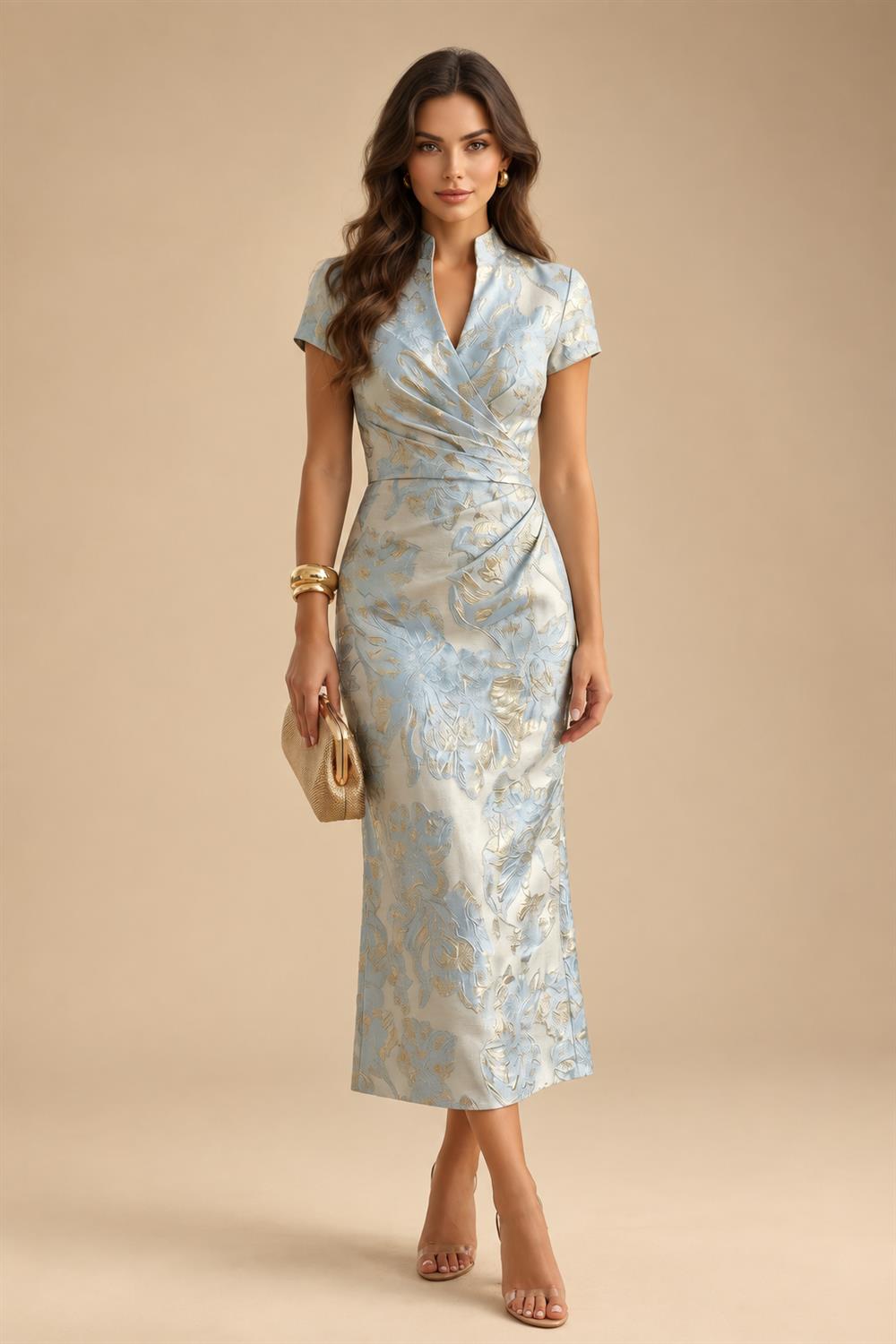 A-Line/Princess Sweetheart Chiffon Maxi Mother of the Bride & Groom Dresses with Lace Appliques & Ruched Bodice (SHI22501637)
