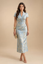 A-Line/Princess Scoop Neck Chiffon Floor-Length Mother of the Bride & Groom Dresses for Women (SHI22501635)
