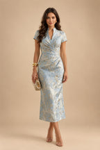 Sheath/Column Asymmetrical Pleated Satin Floor-Length Mother of the Bride Dresses with Ruffle (SHI22500107)