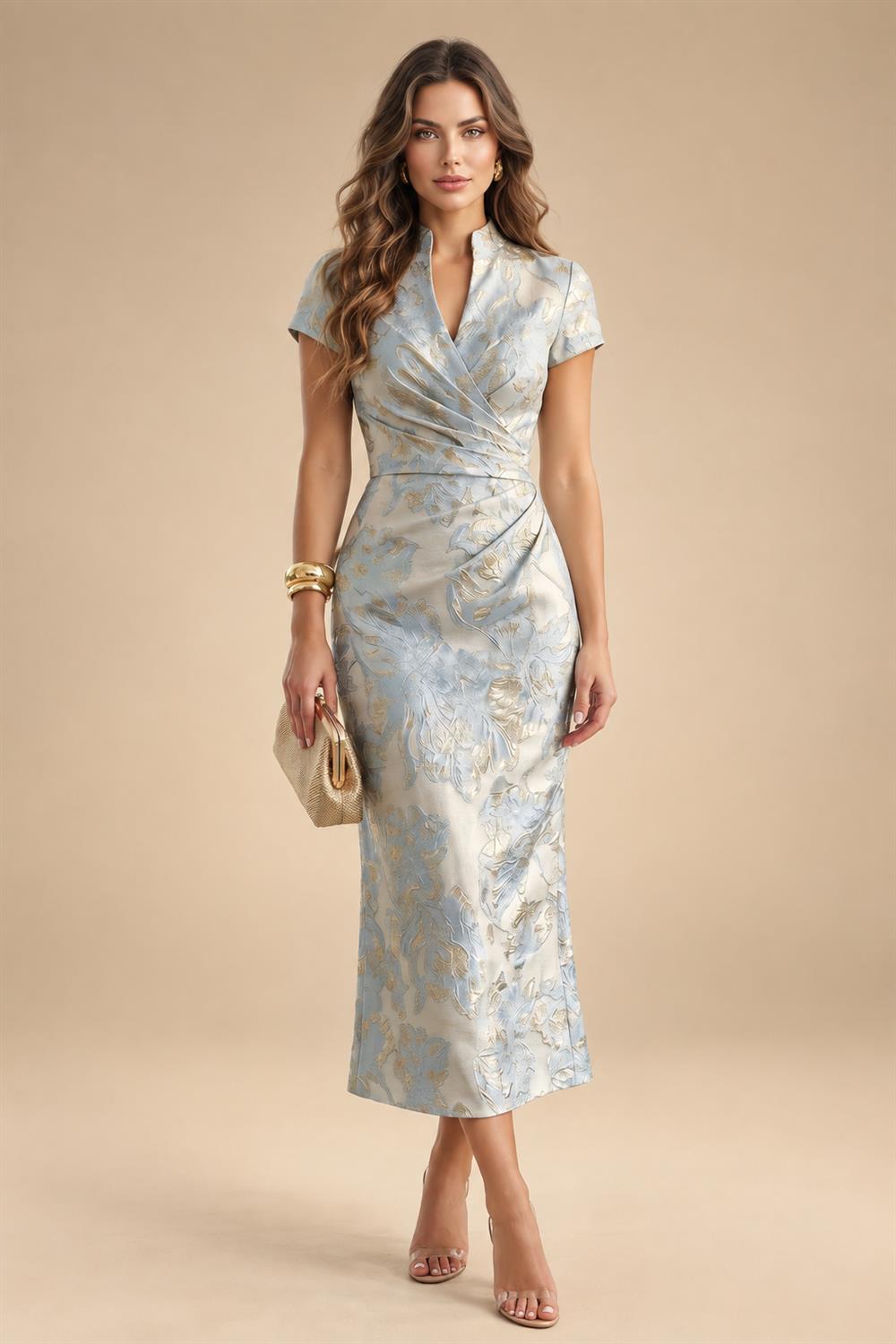 A-Line/Princess One Shoulder Chiffon Floor-Length Mother of the Bride & Groom Dresses with Lace Appliques, Sweep Train & Side Sash (SHI22501663)