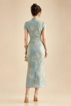 Jacquard Satin One Shoulder A-Line/Princess Long Mother of the Bride & Groom Dresses with Ruffles & Ruched Waist (SHIK25000465)