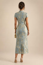 Sequin Floral Sheath Floor-Length Mother of the Bride & Groom Dresses with Satin Bodice (SHI22500925)