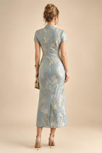 Sheath/Column Asymmetrical Pleated Satin Floor-Length Mother of the Bride Dresses with Ruffle (SHI22500107)