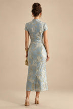 A-Line/Princess Scoop Neck Satin High-Low Mother of the Bride & Groom Dresses with Lace Appliques, Ruffles & Pleats (SHI22501633)